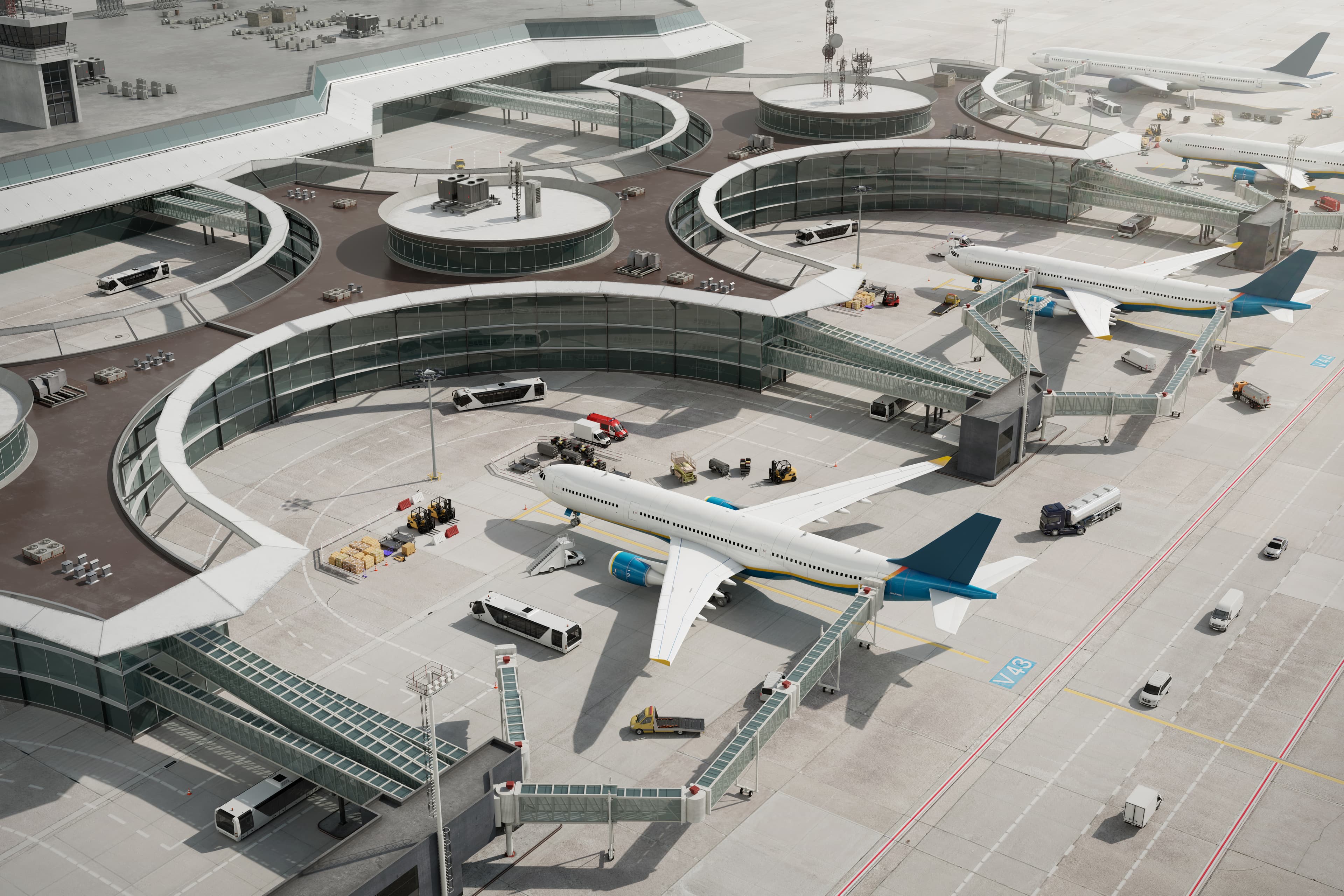 High-traffic retail elevator at airport terminal - Shopping center vertical transport for customer flow